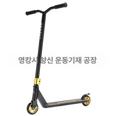 금성여자 스턴트스쿠터 360 두발 1개 킥보드, 블랙골드인쇄알루미늄휠윙플라이바