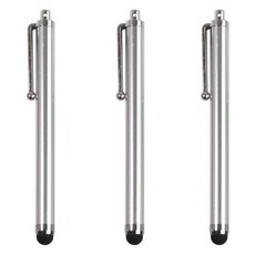 바리코 초미세 태블릿 스마트폰 정전식 터치펜, 실버, 3개