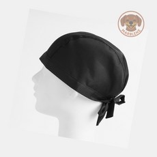 마블네 블랙 두건형 주방모자 위생모자 쉐프 영양사모자