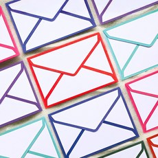 프리미엄 심플 그라데이션 편지지 세트 (5종류+편지봉투10p+편지지20p)