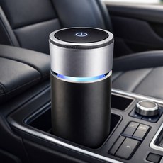 아트리빙스 차량용 미니 휴대용 무선 공기 청정기, 블랙, 차량용 공기 청정기