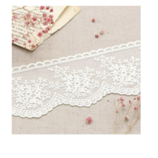 핸디스 안개꽃 스캘럽 오간자 자수레이스 180cm, White, 1개