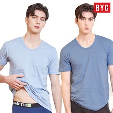 [BYC] 남자 유색 라운드 반팔런닝 2매세트