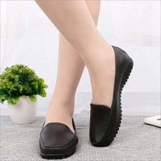 로퍼 여자 생활방수 러버 푹신한 둥근앞코 신발 zli+4769fp