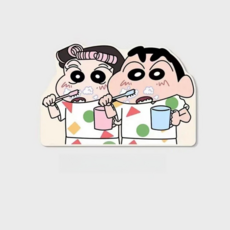 크레용 신짱 미키 수분을 잘 흡수하고 쾌적한 규조토 매트, 하얀색 짱구, 1개