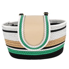 RidingRush 여성용 자전거 프론트 바스켓 핸드메이드 바이크 바스켓 전면 탈착식 패브릭 핸들바 보관 바구니 자전거용 경량 그린 휴대용 토트, RidingRush 여성용 자전거 프론트 바스켓, 핸드