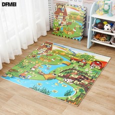 DFMEI 寶寶爬行墊泡沫60x60拼接拼圖地墊, 歡樂農場 早教益智✓⚑