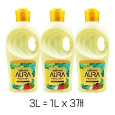 샤프란 아우라 일반 섬유유연제 미드나잇골드 본품, 5개, 3L