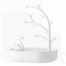 주얼리트레이 악세사리 보관함 진열대 분리 수납 인테리어, 1개, wa 백조 악세사리정리함 화이트