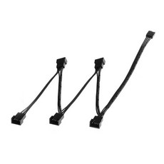 SGMK 4핀 PWM 슬플리터 FAN 연장 케이블 5구, 1개