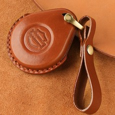 할리 스마트키 가죽 키 커버 키링, 1개, 브라운