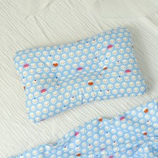 토들러 순면매쉬베개 스마일 블루