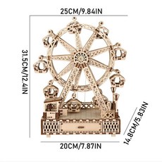 3D立體拼圖模型 獨立包裝 木質 益智玩具, 1個, 25#摩天輪