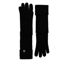 파트리지아페페 로고 디테일 골지 장갑