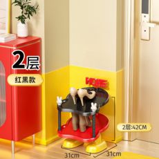 多巴胺創意 2層 42CM 收納鞋架 簡約落地置物架 玄關整理, 雙層