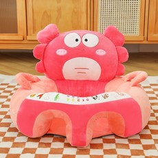 嬰兒學坐沙發 寶寶練習坐椅 防摔安全餐椅 4-12個月適用, 數字紅色螃蟹,4-12 個月嬰兒適用