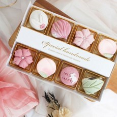 수제 명절 화과자 새해 상견례 추석 뜻깊은 이바지 100 설날 고급보자기포장 선물세트8입, 단품, 1개