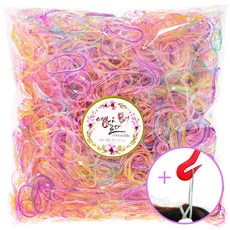 이쁨달다 봉팅클L+이지컷 봉봉 칼라헤어끈 칼라고무줄 100g 이쁨밴드