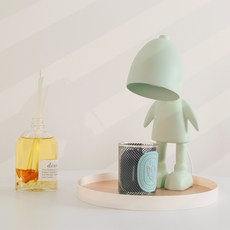 YP香氛 機器人融蠟燈-定時調光功能 (附2顆燈泡), 湖水綠