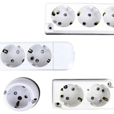 보람스마켓 멀티탭 콘센트 노출형 전기 공사 간편설치, 3구