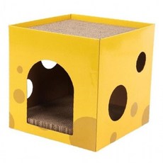 고양이 치즈 숨숨집 2단 스크래쳐 30cm 옐로우 1P, 1개, 상세페이지 참조