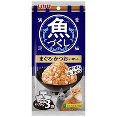 CIAO 全魚宴貓餐包 60g*3入, 1個, 全魚宴TCR175鮪鰹魷