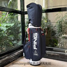 PING 高爾夫球包 超輕耐用尼龍布男女通用標準球杆包, 1個, 深藍色, 深藍色