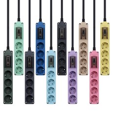 현대 고용량 멀티탭 오브제 국산 4000W 누전차단 과부하차단 안전콘센트 4구 10컬러, 3m, 베이지, 1개