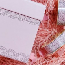 장식 롤 테이프 포장 데코 레이스 포장 스티커 데코 연핑크+노드커머스Shop, 빠른배송