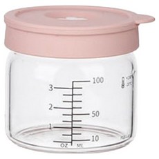 플라라 이지체크 눈금 내열 유리병, 핑크, 1개, 100ml