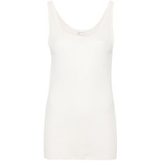 생로랑 세미 시스루 리브드 니트 탱크 탑