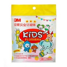3M 兒童安全牙線棒 超細滑, 1個, 38支