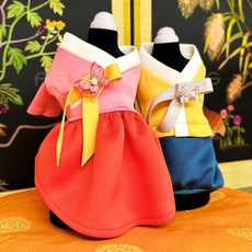 강아지명절옷 강아지 비비드 한복 반려견 명절 한가위 저고리 1P 689000AA (1EA), 바지 S