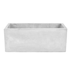 대형 플랜트박스 나무질감 플라스틱 화이트, 색, 시멘트, 1개