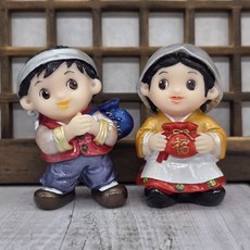 인사동공예 복주머니 한복 인형 외국인 결혼 선물 포장