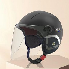 바이크 숏고글 썬바이저 가벼운 여름용 하프 무광 투명, 사계절 스타리블랙 조절헤드밴드 분리형이어패드