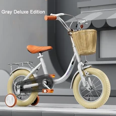 어린이 자전거 ZT-X909 탄소강 프레임 소녀 모델 12/14/16/18/20 인치 3-15 세 적합, [01] 12inch, 03 gray with rear seat, 1개
