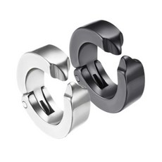 티타늄 패션 귀찌 이어커프 남자귀걸이 피어싱 실버