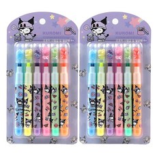 Handeul 三麗鷗角色 亮片螢光筆 6色 酷洛米, 12個, 混合色