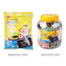 뽀로로 비타민C 어린이비타민 대용량, 1000정 1개+500정 1개, 1세트, 500정