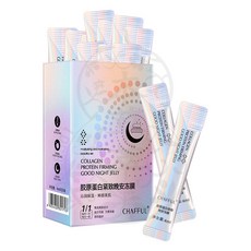 CHAFFUL 膠原蛋白緊緻晚安凍膜 睡眠面膜 免洗, 1個, 晚安凍膜（1盒20條）