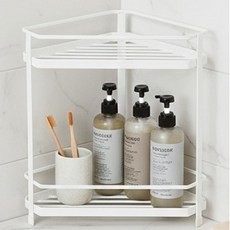 앤썰 2단 욕실 다용도 코너선반, 1개, 화이트