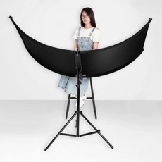 사진관 조명 반사판 접이식 촬영용 증명 거치대 곡선, 1개, 70cm 세트