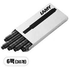 라미 T10만년필전용 일회용 카트리지, 30개, 검정