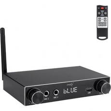 5.3 블루투스 오디오 앰프 2채널 스테레오 하이파이 앰프광학/블루투스/USB/HDMI/AUX 홈 시어터/스피커/TV 사운드 시스템용 듀얼 마이크 채널 포함PNWCZ, 오디오 앰프 홈 스테레오 5.3 블루투스 2채널 하이파