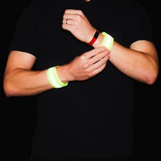 야광밴드 야광띠 반사밴드 반사띠 형광밴드 안전밴드 발광밴드 반사스트랩 야광팔찌 교통안전벨트 발목밴드, 1세트, 라임