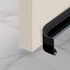 접착식 뒷면 도어 드래프트 스토퍼 - 셀프 스틱 PVC 브러시 스윕 | 소음 및 공기 단열 날씨 스트리핑 씰 실내 실외 사용 너비 5.1cm2인치 x 길이 99.1cm39인치