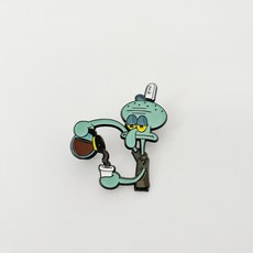 花枝哥可愛卡通金屬徽章, R125, 1個