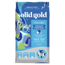 solid gold 素力高 熟齡/低卡維持體態食譜 貓糧 身輕如燕, 5.44kg, 1袋, 阿拉斯加狹鱈魚 + 超級食物