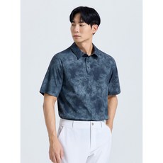 챌린저 남성 코어플렉스 미스티 패턴 카라 반팔 티셔츠 차콜 CHF2MST6227CH